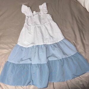 SHEIN Kids Dress in White and Blue